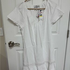 White Short Sleeve Dress